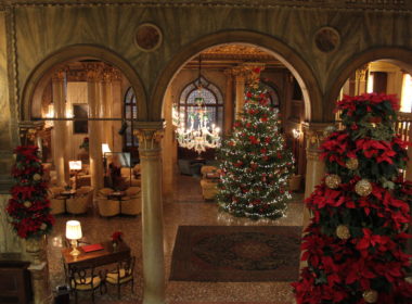 Weihnachtsbaum, Im Haus, Inneneinrichtung, Weihnachtsdekoration, Heiligabend, Ornament, Christbaumschmuck, Weihnachtslichter, Wand, Zimmer, Boden, Decke, Dekoriert, Blume, Weihnachten