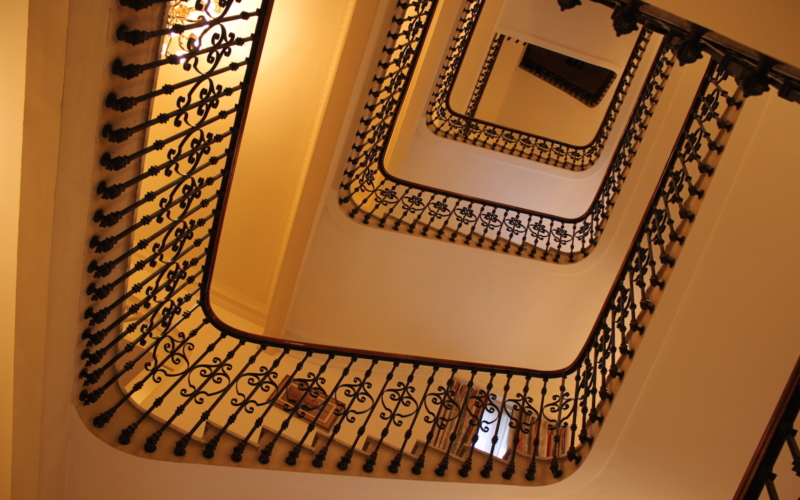 Treppe, Wand, Im Haus, Symmetrie, Geländer, Kunst, Gebäude, Spirale, Spiegel