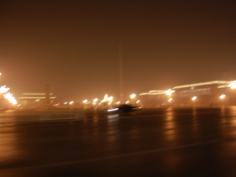 draußen, Himmel, Nacht, Licht, Dunkelheit, Nebel, Straße, Brücke