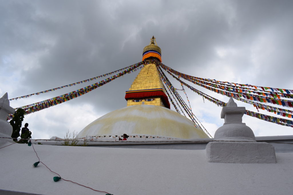 Stupa, Gebäude, Himmel, Kultstätte, Wolke, draußen, Wahrzeichen, Schrein, Wolkig, Tempel