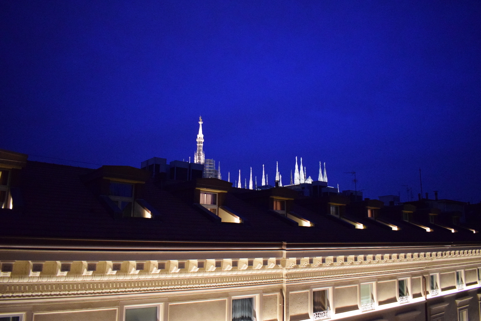 Himmel, draußen, Nacht, Gebäude, Stadt, Dach, Licht