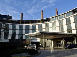 draußen, Himmel, Wolke, Gebäude, Architektur, Hotel, halten, Stadt