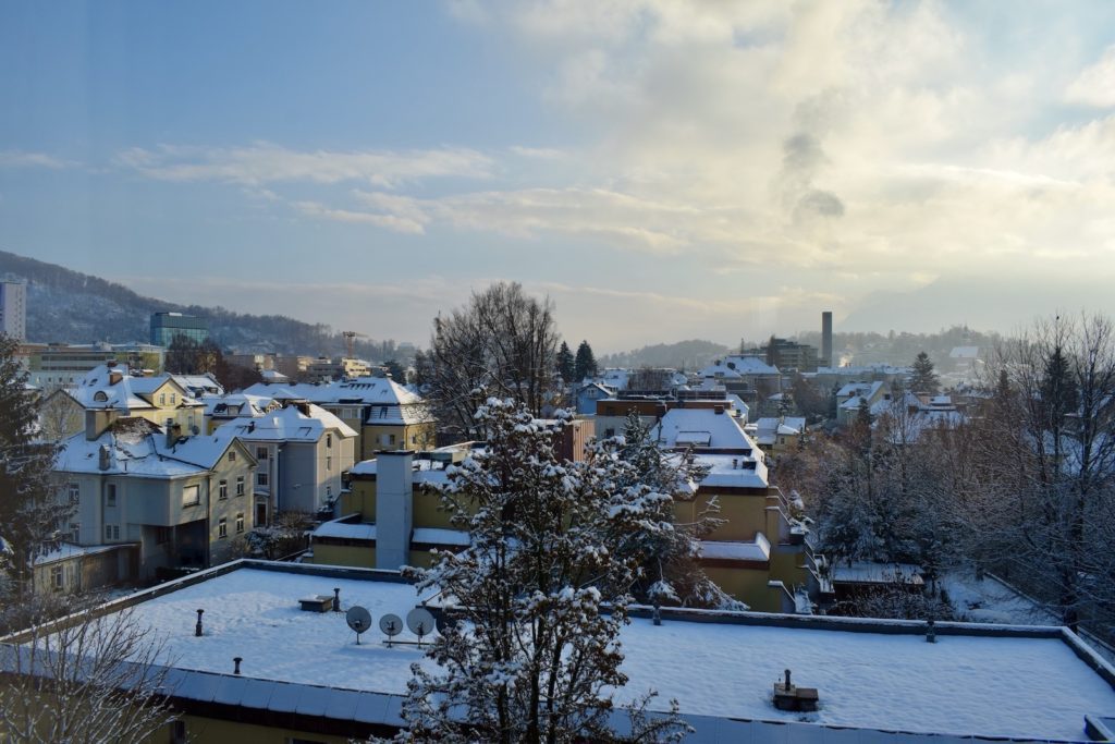 draußen, Himmel, Wolke, Baum, Winter, Gefrieren, Dach, Wohnlage, Schnee, Haus, Gebäude, Berg, Natur, Landschaft