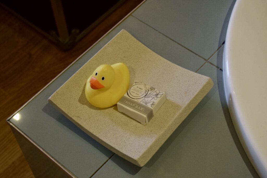 Im Haus, Gummiente, Spielzeug, Ente, Tisch, Boden, Sitzen, Vogel