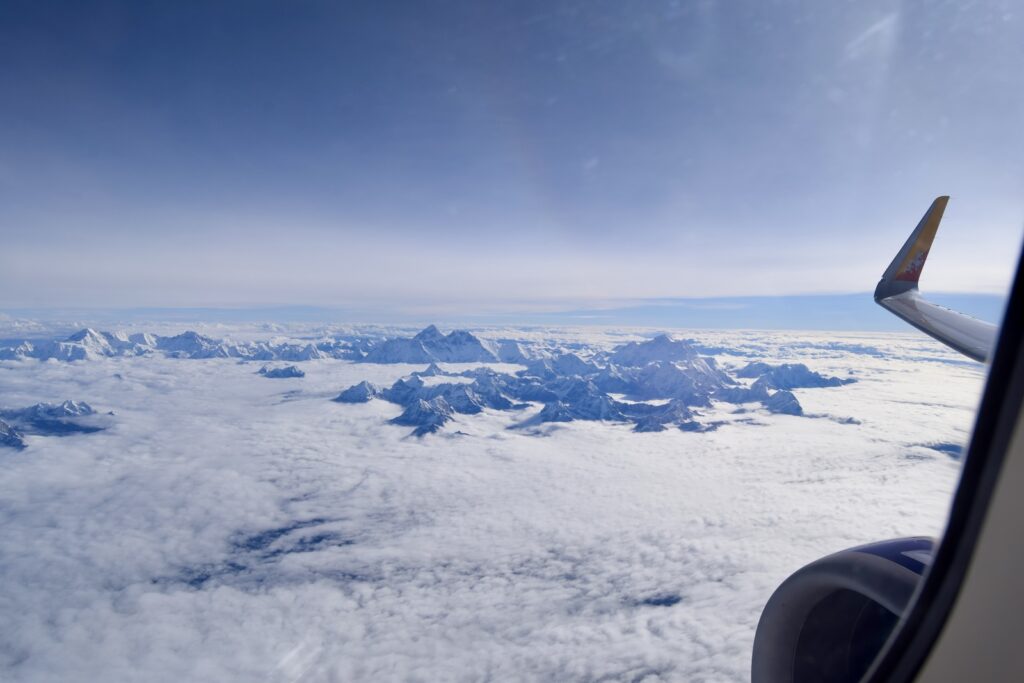 Wolke, Flugzeug, Himmel, Platane Flugzeug Hobel, Schnee, draußen, Flugreise, Flug, Fenster, Berg