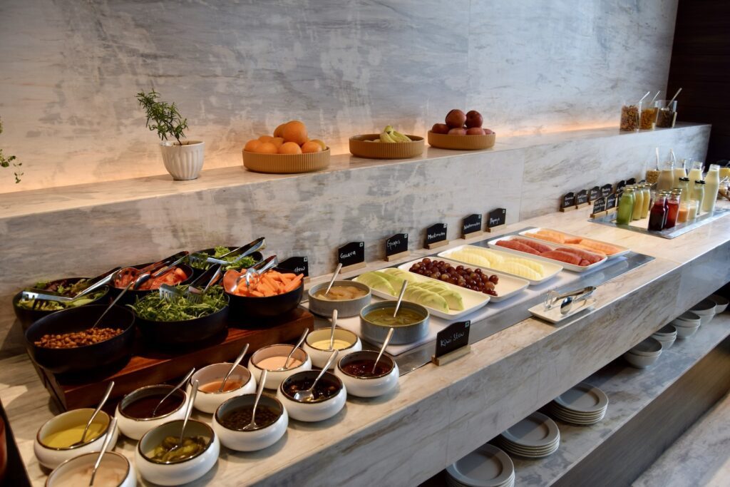 Im Haus, Essen, Buffet, Gemüse, Wand, Lebensmittelgruppe, Mahlzeit, Delikatesse, Display, Vielfalt, Ausgestellt, Verschiedenes