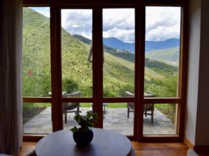 Fenster, Im Haus, Mobiliar, Zimmerpflanze, Vase, Inneneinrichtung, Blumentopf, Himmel, Esstisch, Gebäude, Wand, Haus, Kaffeetisch, Berg, Boden, Tisch, Blume, draußen, Pflanze, Landschaft